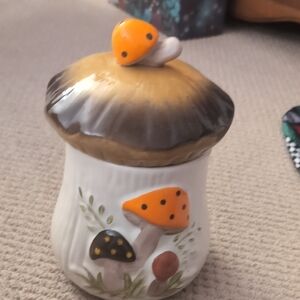 Mushroom Design Ceramic Food Storage Jar